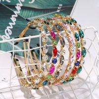 Fashion Simple Baroque Retro Alloy Diamond Headband 6 Colors Hairpin main image 4