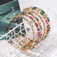 Fashion Simple Baroque Retro Alloy Diamond Headband 6 Colors Hairpin main image 5