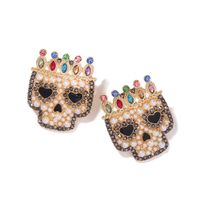 Halloween New Dark Skull Ghost Head Fun Fashion Earrings main image 3
