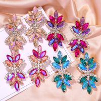 Fashion Multi-layer Alloy Diamond-studded Rhinestone Flower Women's Earrings main image 4