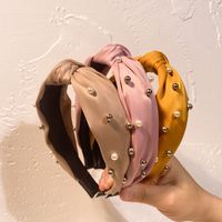 New Korean Nail Pearl Headband Ladies Fashion Fabric All-match Hair Accessories main image 2