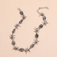 Fashion Retro New Vintage Dripping Rose Thorns Necklace main image 3