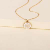 Fashion Stainless Steel New Flower Pattern Pendant Necklace For Women main image 3