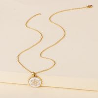 Fashion Stainless Steel New Flower Pattern Pendant Necklace For Women main image 4