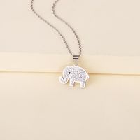 Fashion New Stainless Steel Elephant Pendant Necklace For Women main image 5