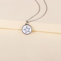 Fashion Stainless Steel Geometric Five-pointed Star Pattern Pendant Necklace main image 5