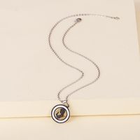 Fashion New Stainless Steel Geometric Portrait Pattern Pendant Necklace main image 6