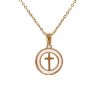 Fashion New Stainless Steel Geometric Cross Pendant Necklace main image 1