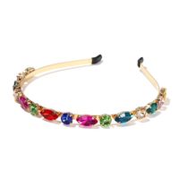 Fashion Simple Baroque Retro Alloy Diamond Headband 6 Colors Hairpin sku image 5