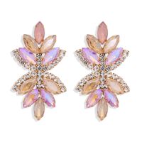 Fashion Multi-layer Alloy Diamond-studded Rhinestone Flower Women's Earrings sku image 3