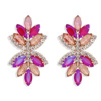 Fashion Multi-layer Alloy Diamond-studded Rhinestone Flower Women's Earrings sku image 4