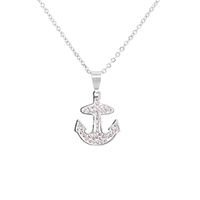 Fashion New Stainless Steel Anchor Pendant Necklace For Women sku image 2