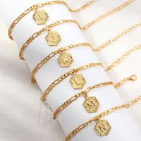Fashion Wild Simple Letter Pendant Foot Ornament Alloy Uppercase 26 Letter Anklet main image 3