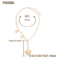 Street Style Fashion Exaggerated Peach Heart Pendant Alloy Necklace Wholesale main image 6
