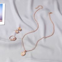 New Fashion Moonstone Opal Pendant Necklace Ring Earrings Set Bridal Jewelry main image 3