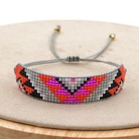Mode Ethnique Style Antique Perle De Riz Tissé Bracelet Géométrique Bijoux Faits À La Main main image 1