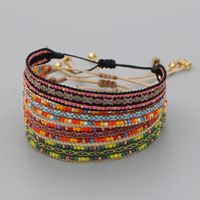 Rice Bead Weaving Bohemian Style Retro Ethnic Style Pattern Ribbon Bracelet main image 4