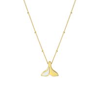 Light Luxury All-match Mermaid Tail Shell Dolphin Clavicle Titanium Steel Necklace main image 3