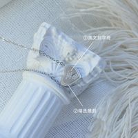 Mini Wave English Letters With Diamond Peach Heart Exquisite Lovely Titanium Steel Necklace main image 4