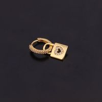 1 Piece Lady Geometric Copper Inlaid Zircon Earrings main image 1