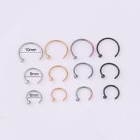 Fashion Geometric Stainless Steel Plating Nose Studs main image 5