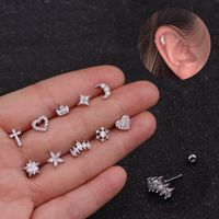 Ear Cartilage Rings & Studs Fashion Crown Copper Plating main image 1