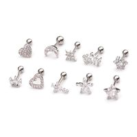 Ear Cartilage Rings & Studs Fashion Crown Copper Plating main image 3