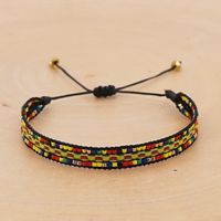 Rice Bead Weaving Bohemian Style Retro Ethnic Style Pattern Ribbon Bracelet sku image 8