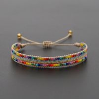 Rice Bead Weaving Bohemian Style Retro Ethnic Style Pattern Ribbon Bracelet sku image 7