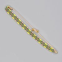 Rice Bead Weaving Bohemian Style Retro Ethnic Style Pattern Ribbon Bracelet sku image 2