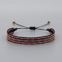 Rice Bead Weaving Bohemian Style Retro Ethnic Style Pattern Ribbon Bracelet sku image 3
