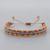 Rice Bead Weaving Bohemian Style Retro Ethnic Style Pattern Ribbon Bracelet sku image 4