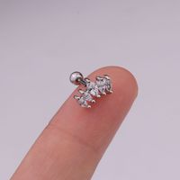 Ear Cartilage Rings & Studs Fashion Crown Copper Plating sku image 8