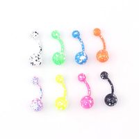 8 Colores Copo De Nieve Pintura De Puntos Ombligo Uña Anillo Umbilical Botón Joyería Piercing De Acero Inoxidable sku image 1