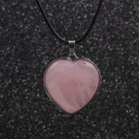Hot Selling Korean Wax Rope Peach Heart Pendant Necklace main image 4