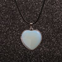 Hot Selling Korean Wax Rope Peach Heart Pendant Necklace main image 6