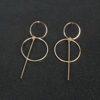 Alloy Geometric Circle Long Gold Creative All-match Earrings main image 3