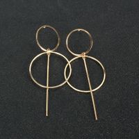 Alloy Geometric Circle Long Gold Creative All-match Earrings main image 4