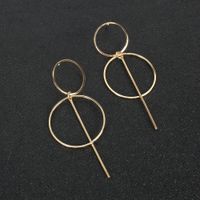 Alloy Geometric Circle Long Gold Creative All-match Earrings main image 5