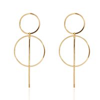 Alloy Geometric Circle Long Gold Creative All-match Earrings sku image 1