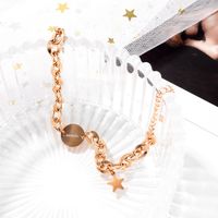 Wholesale Trend Wild Disc Star Pendant Ladies Titanium Steel Bracelet Jewelry main image 4