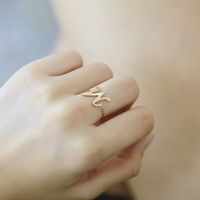 Korea New Fashion Peach Heart Smiley Letter M Titanium Steel Chain Adjustable Ring For Women Wholesale main image 5
