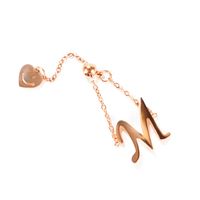 Korea New Fashion Peach Heart Smiley Letter M Titanium Steel Chain Adjustable Ring For Women Wholesale main image 6