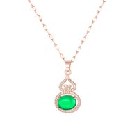 Korean Popular Cute Diamond-studded Gourd Jewelry Necklace Wholesale main image 1