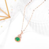Korean Popular Cute Diamond-studded Gourd Jewelry Necklace Wholesale main image 3