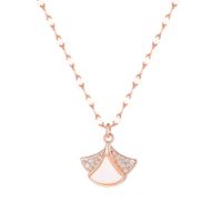 Neue Koreanische Muschel Diamant Rock Damen Einfache Halskette main image 1