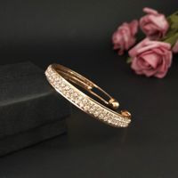 Bz0173 Grenz Überschreiten Der Europäischer Und Amerikanischer Schmuck Mode Mode Mode Gold Silber Diamant 2 Reihen Offene Armband Ornamente sku image 1