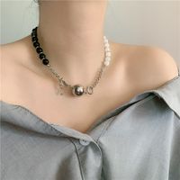 Fashion Agate Two-color Stitching Necklace   Women's Necklace main image 5