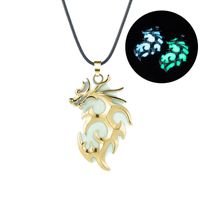 Hot-selling Retro Flying Dragon Luminous Pendant  Fashion Luminous Necklace main image 2