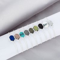 Hot-selling Diamond Cluster Multicolor Christmas Natural Stone Alloy Bracelet main image 1